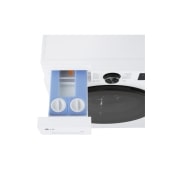 LG 9kg Pyykinpesukone (Valkoinen) | Energialuokka A, Auto Dose, TurboWash™360, AI DD™, Smart Diagnosis™ ja Wi-Fi, Tämän LG-pesukoneen kapasiteetti on suuri, 9 kg, joten voit pestä paljon vaatteita samaan aikaan ja automaattinen annostelu, TurboWash360™ ja Steam™, F4X5509TLB, thumbnail 7