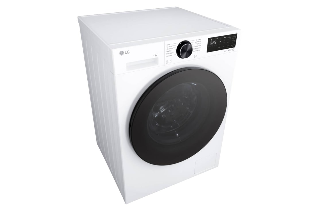 LG 11kg Pyykinpesukone (Valkoinen) | Energialuokka A, TurboWash™360, AI DD™, Smart Diagnosis™ ja Wi-Fi, Tämän LG-pesukoneen kapasiteetti on suuri, 11 kg, joten voit pestä paljon vaatteita samaan aikaan, TurboWash360™ ja Steam™, F4X5011TLB, thumbnail 9