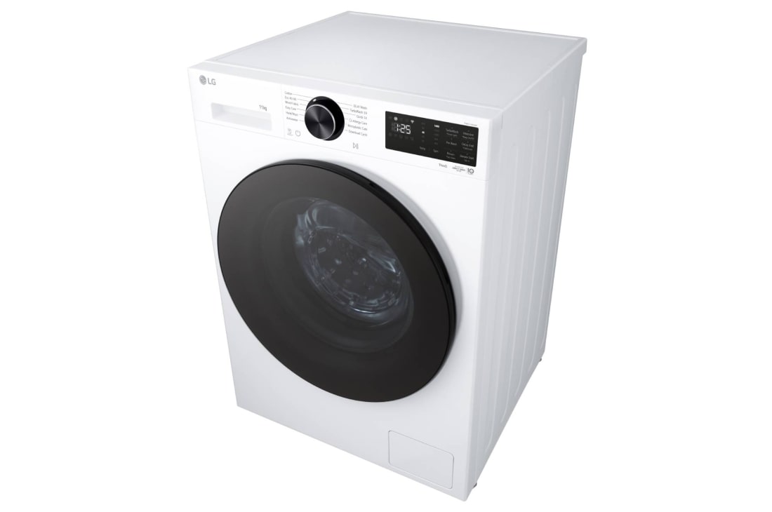 LG 11kg Pyykinpesukone (Valkoinen) | Energialuokka A, TurboWash™360, AI DD™, Smart Diagnosis™ ja Wi-Fi, Tämän LG-pesukoneen kapasiteetti on suuri, 11 kg, joten voit pestä paljon vaatteita samaan aikaan, TurboWash360™ ja Steam™, F4X5011TLB, thumbnail 11