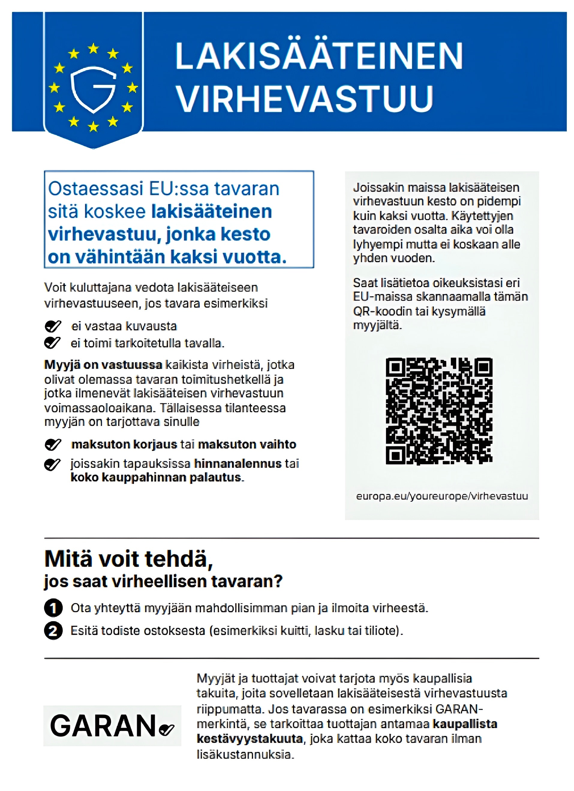 LAKISÄÄTEINEN VIRHEVASTUU