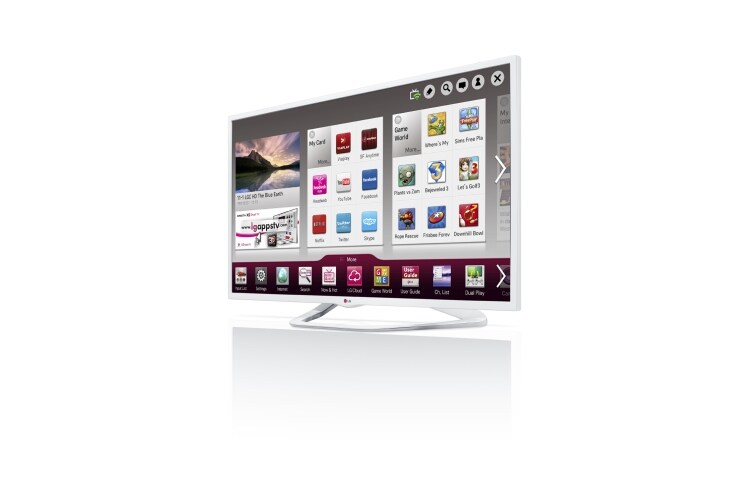 LG SMART LED TV. 0,9 GHz:n suoritin ja 1,25 Gt RAM-muistia. Wi-Fi, DLNA ja Magic Remote -valmius. Valkoinen kääntyvä jalusta., 47LN577V, thumbnail 2