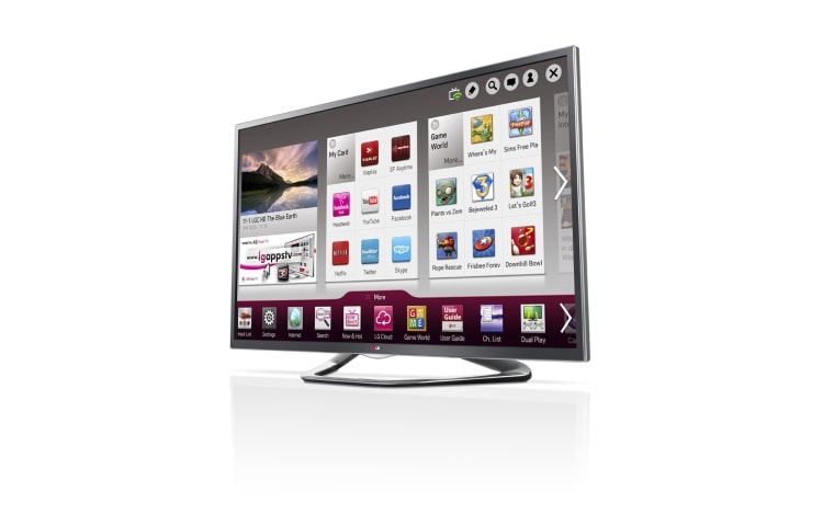 LG 55 tuuman SMART TV, jossa on reunavalaistu LED-näyttö, 0,9 GHz:n kaksiytiminen prosessori ja 1,25 Gt RAM-muistia. Cinema3D, Wi-Fi ja DLNA., 55LA641V, thumbnail 2