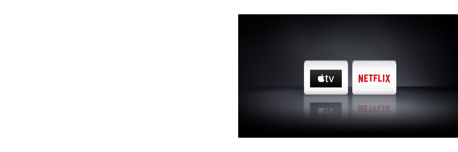 Kaksi logoa: Apple TV -sovellus ja Netflix 