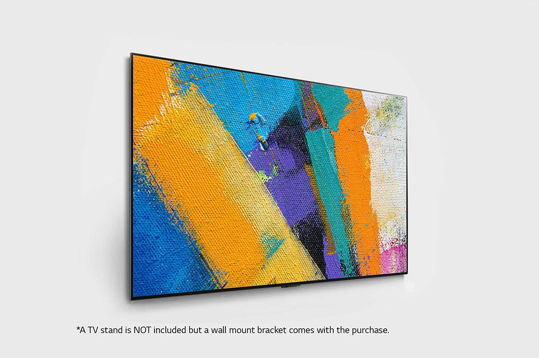 LG 55'' Gallery OLED GX 4K TV sisäänrakennetulla seinäkiinnikkeellä, 60 degree side view with infill image, OLED55GX6LA, thumbnail 4