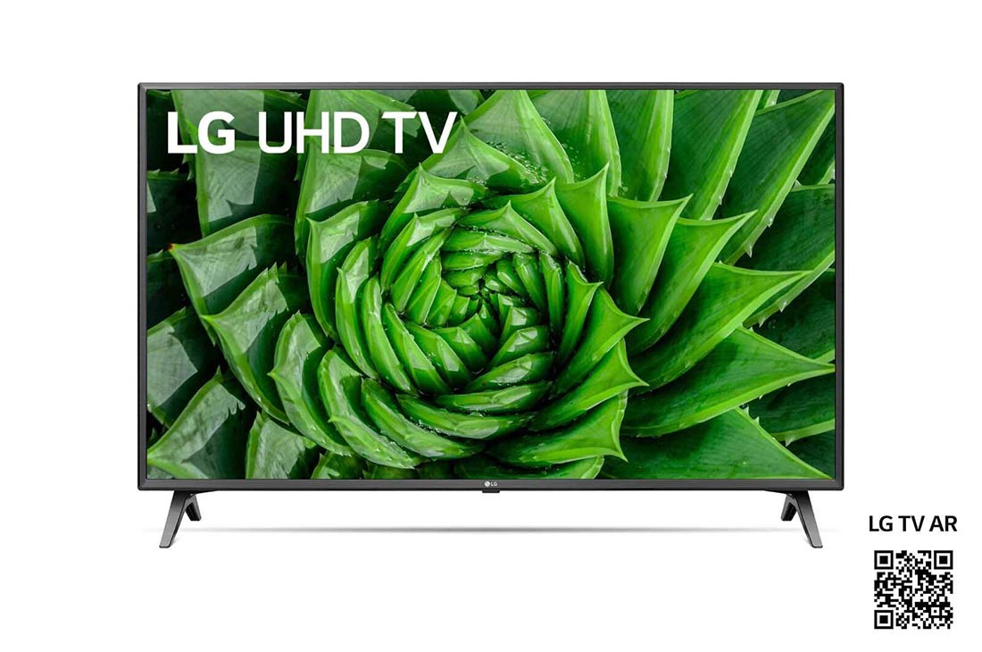 LG UN80 50 tuuman 4K UHD -älytelevisio, etupuoli ja upotettu kuva, 50UN80006LC