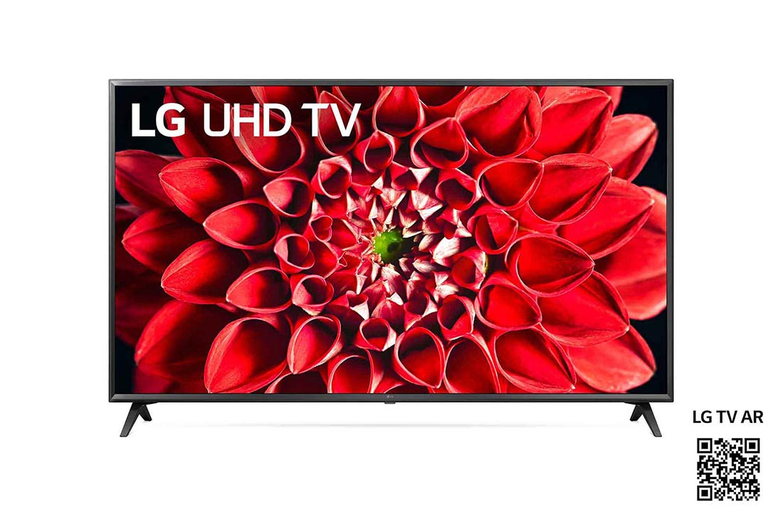 LG UN71 65 inch 4K Smart UHD TV, front view with infill image, 65UN71006LB