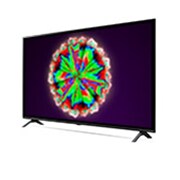 LG 4K NanoCell TV, 30 degree side view with infill image, 65NANO806NA, thumbnail 4