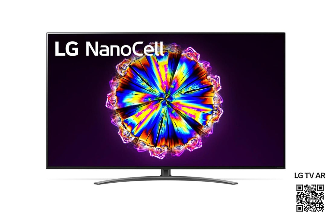 LG 4K NanoCell TV, front view with infill image and logo, 65NANO916NA
