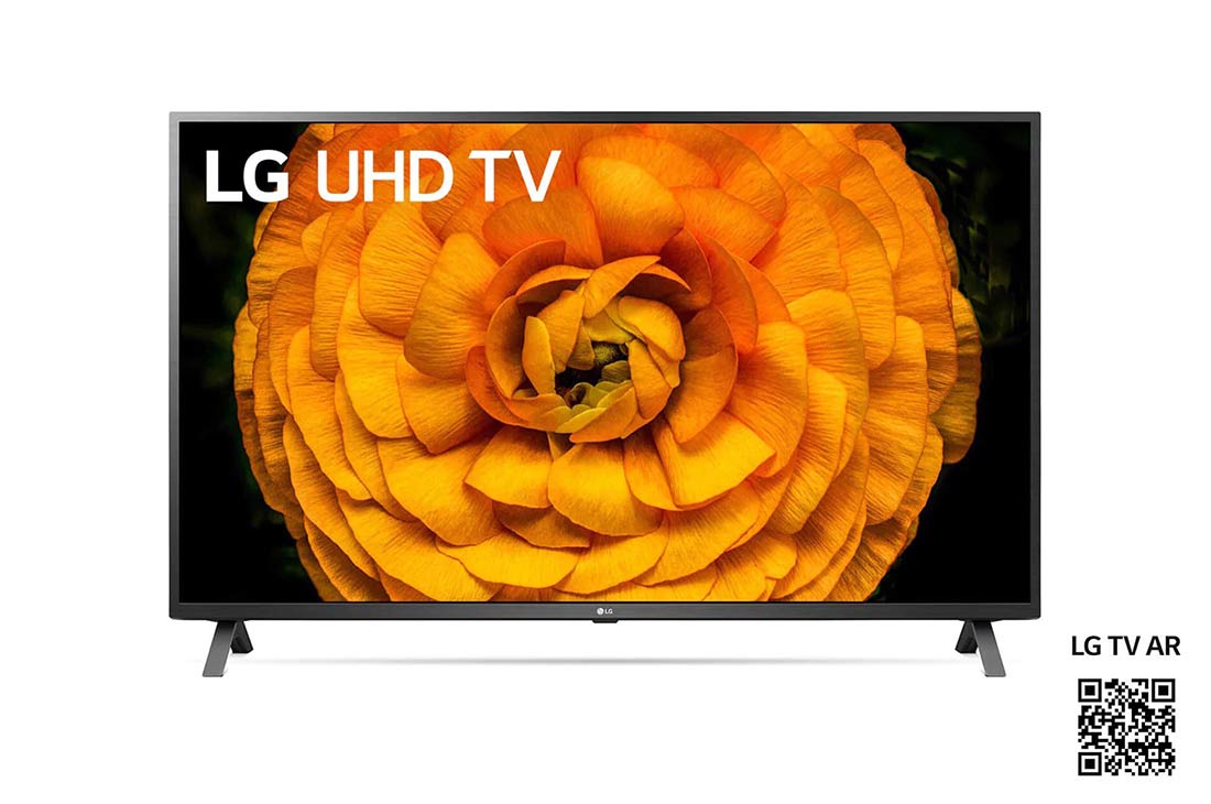 LG UN85 65 tuuman 4K UHD -älytelevisio, etupuoli ja upotettu kuva, 65UN85006LA