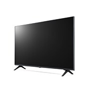 LG UP77 43-tuumainen 4K Smart UHD TV, kuva 30 astetta sivulta ja täytekuva, 43UP77006LB, thumbnail 3