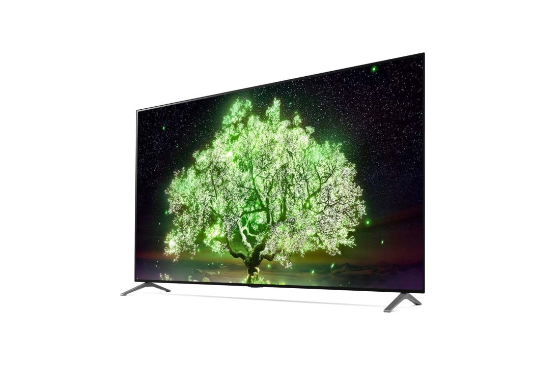 LG A1 77 inch 4K Smart OLED TV, -30 asteen sivunäkymä, OLED77A16LA, thumbnail 3