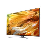 LG QNED91 75 inch 4K Smart  QNED MiniLED TV, kuva 30 astetta sivulta ja täytekuva, 75QNED916PA, thumbnail 3