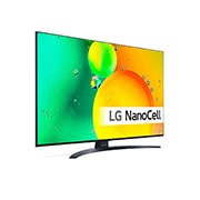 LG 65'' NANO 76 - NanoCell 4K Smart TV - 65NANO766QA, 30 asteen sivunäkymä upotetulla kuvalla, 65NANO766QA, thumbnail 3
