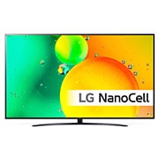 LG 70'' NANO 76 - NanoCell 4K Smart TV - 70NANO766QA, LG NanoCell TV edestä, 70NANO766QA, thumbnail 1