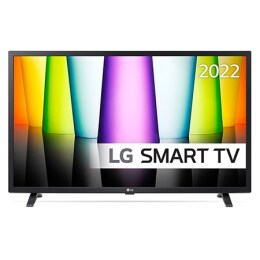 Vy framifrån av LG:s TV med full HD med inbäddad bild och produktlogotypen på2