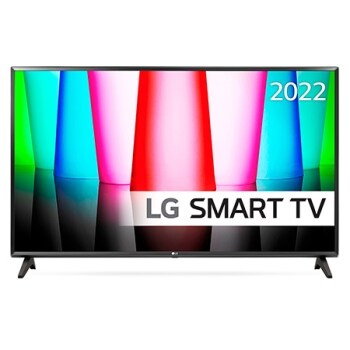 Vy framifrån av LG:s TV med full HD med inbäddad bild och produktlogotypen på1