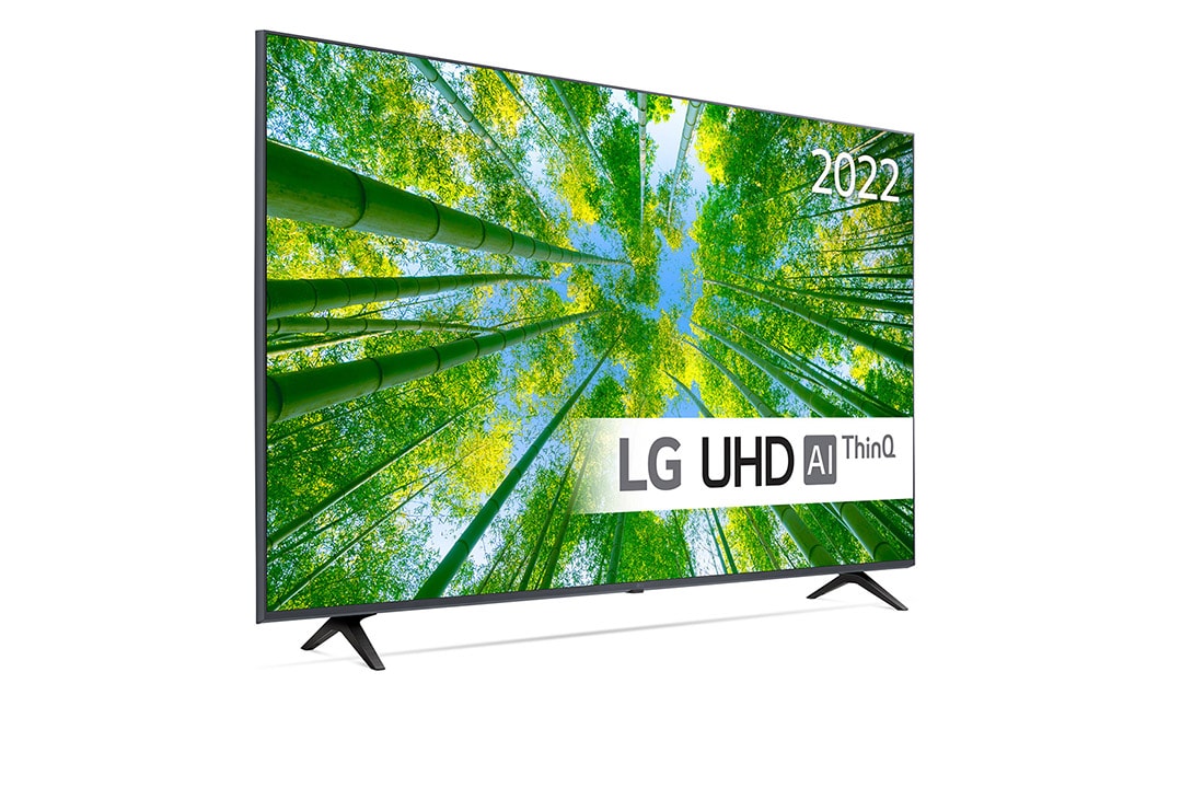 LG 50'' UQ8000 - 4K UHD Smart TV - 50UQ80006LB, Sivunäkymä pienessä kulmassa, 50UQ80006LB, thumbnail 3