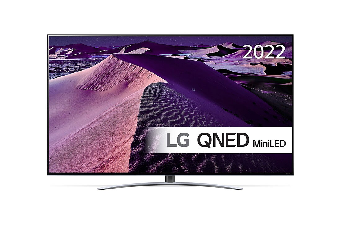 LG 55'' QNED 87 - QNED Mini LED 4K Smart TV - 55QNED876QB, LG QNED -television etunäkymä, jossa on täytekuva ja tuotelogo, 55QNED876QB