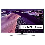 LG 55'' QNED 87 - QNED Mini LED 4K Smart TV - 55QNED876QB, LG QNED -television etunäkymä, jossa on täytekuva ja tuotelogo, 55QNED876QB, thumbnail 1