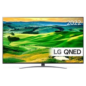 LG QNED -television etunäkymä, jossa on täytekuva ja tuotelogo1