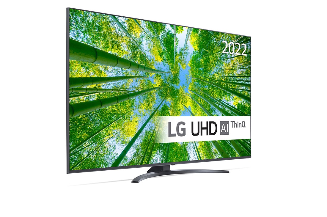 LG 55'' UQ8100 - 4K UHD Smart TV - 55UQ81006LB, Sivunäkymä pienessä kulmassa, 55UQ81006LB, thumbnail 3