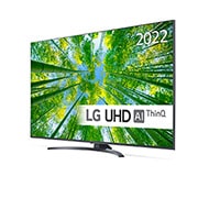 LG 50'' UQ8100 - 4K UHD Smart TV - 50UQ81006LB, Sivunäkymä pienessä kulmassa, 50UQ81006LB, thumbnail 2
