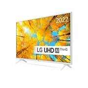LG 43'' UQ7690 - 4K UHD Smart TV - 43UQ76906LE, Sivunäkymä pienessä kulmassa, 43UQ76906LE, thumbnail 2