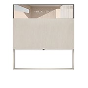 LG OLED | Objet Collection Easel, Easel edestä kokonaisnäkymässä. hiukan vasemmalle vinossa ja seinää vasten nojaamassa., 65ART90E6QA, thumbnail 1