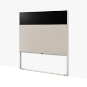 LG OLED | Objet Collection Easel, Easel edestä kokonaisnäkymässä, hiukan vasemmalle vinossa ja linjassa seinän kanssa., 65ART90E6QA, thumbnail 4