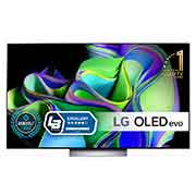 LG 65'' OLED evo C3 - 4K TV (2023), Kuva edestä, LG OLED evo ja 11 Years World No.1 OLED -merkki sekä sen alla Soundbar. , OLED65C34LA, thumbnail 1