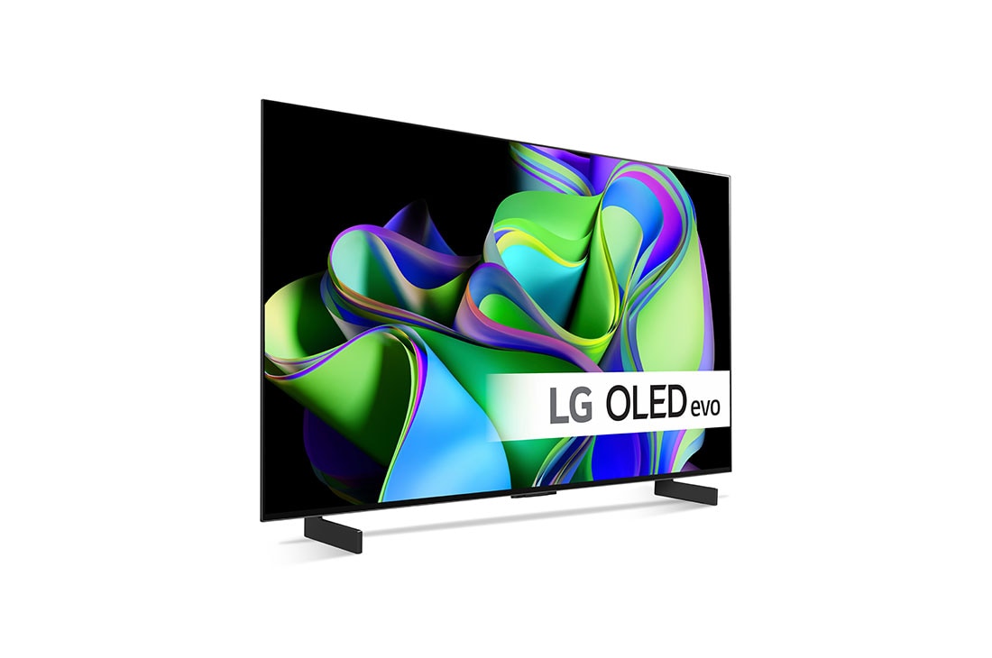 LG 42'' OLED evo C3 - 4K TV (2023), Sivunäkymä vasemmalta, hieman viistosta., OLED42C34LA, thumbnail 3