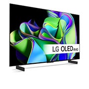 LG 42'' OLED evo C3 - 4K TV (2023), Sivunäkymä vasemmalta, hieman viistosta., OLED42C34LA, thumbnail 3