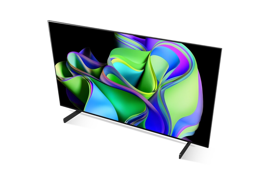 LG 42'' OLED evo C3 - 4K TV (2023), Viistokuva yläpuolelta., OLED42C34LA, thumbnail 8