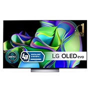 LG 55'' OLED evo C3 - 4K TV (2023), Näkymä edestä: LG OLED evo ja näytöllä 11 Years World No.1 OLED -merkki., OLED55C35LA, thumbnail 1