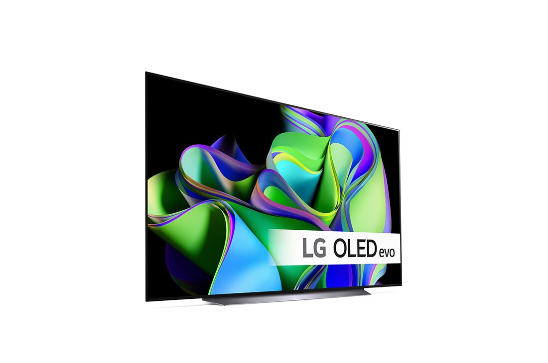 LG 83'' OLED evo C3 - 4K TV (2023), Sivunäkymä oikealta, hieman viistosta., OLED83C36LA, thumbnail 5