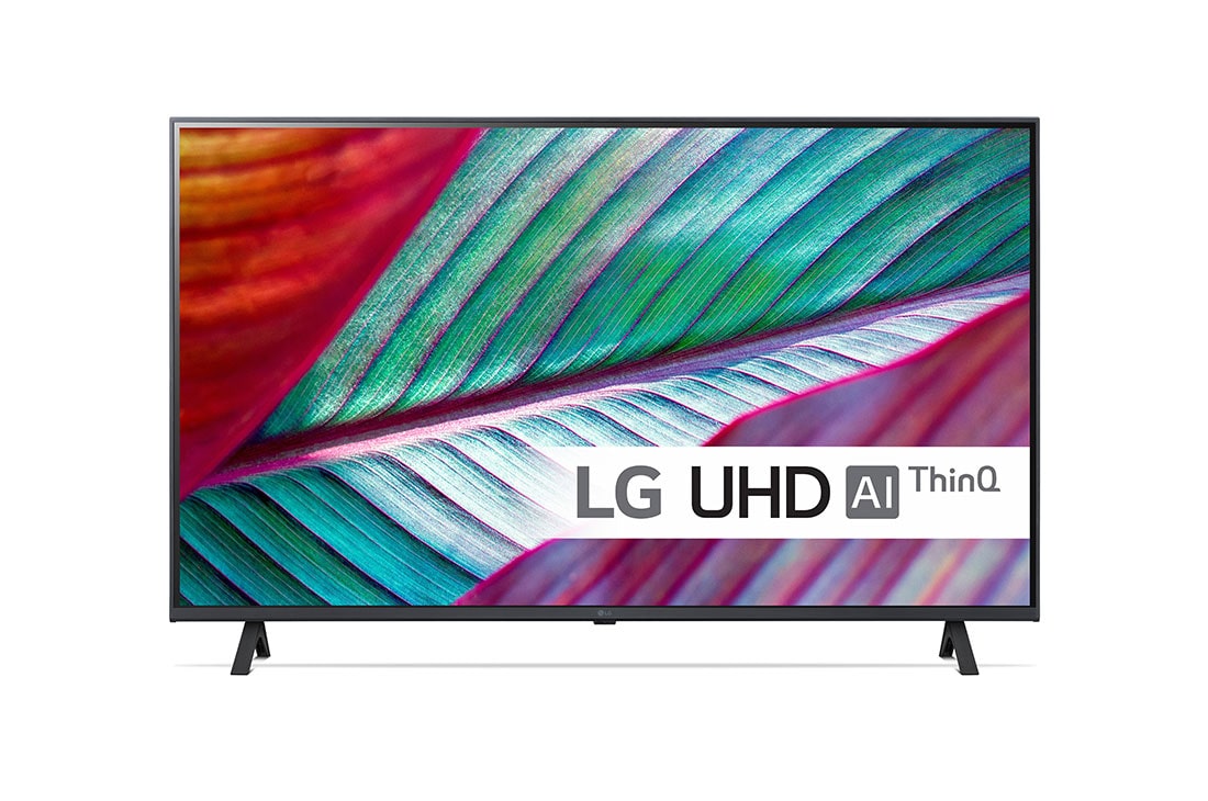 LG 43'' UHD UR78 - 4K TV (2023), LG UHD TV katsottuna edestä, 43UR78006LK