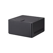 LG Maailman ensimmäinen 77 tuuman True Wireless LG OLED evo AI M3 -televisio 4K 120Hz videon- ja äänensiirrolla , Hieman vinosti vasemmalla otettu kuva, jossa on Zero Connect Box, OLED77M39LA, thumbnail 9