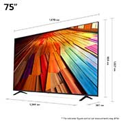 LG 75 tuuman LG UHD AI UT80 4K -Smart TV 2024, Lähikuva LG UHD TV, UT81 -television yläreunasta, 75UT80006LA, thumbnail 8