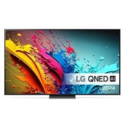 LG 86'' QNED AI 86 - 4K Smart TV (2024), LG QNED TV:n etunäkymä, QNED86 ja teksti LG QNED, Quantum Dot ja NanoCell sekä 2024 näytöllä, 86QNED86T6A, thumbnail 1