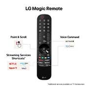 LG 86'' QNED AI 86 - 4K Smart TV (2024), LG Magic -kaukosäädin korostaa helppoa piste- ja vieritystoimintoa, suoratoistopalvelun pikavalintoja ja äänikomentoja, 86QNED86T6A, thumbnail 8