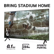 LG 55 tuuman LG OLED AI B4 4K Smart TV OLED55B4, Tuo Stadium Home kotiin televisiolla, jossa on jalkapallokuva Love Games -peleistä ja nopea 0,1 mz:n vasteaika, 120 Hz, alareunassa Sports Portal, OLED55B4ELA, thumbnail 6