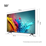 LG 50'' QNED AI 85 - 4K Smart TV (2024), LG QNED TV, QNED85 sett fra venstre i en liten vinkel, 50QNED85T6A, thumbnail 2