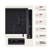 LG 86'' QNED AI 85 - 4K Smart TV (2024), LG QNED TV:n, QNED85:n takanäkymä, portit ja liitäntätiedot, 86QNED85T6C, thumbnail 7