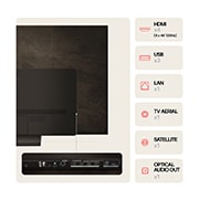 LG 77'' OLED evo AI C4 - 4K TV (2024), LG OLED C4 TV takaapäin, liitännät ja liitäntätiedot, OLED77C44LA, thumbnail 7