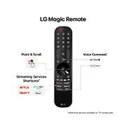 LG 77'' OLED evo AI C4 - 4K TV (2024), LG Magic -kaukosäädin korostaa helppoa piste- ja vieritystoimintoa, suoratoistopalvelun pikavalintoja ja äänikomentoja, OLED77C44LA, thumbnail 8
