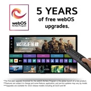 LG 43'' QNED AI 80 - 4K Smart TV (2024), 5 vuotta ilmaisia webOS-päivityksiä, joissa on webOS:n uusi ohjelmalogo, webOS-käyttöliittymän kuva ja vastuuvapauslausekkeet., 43QNED80T6A, thumbnail 4