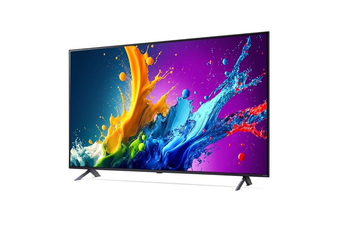 LG 55'' QNED AI 80 - 4K Smart TV (2024), LG QNED TV, QNED80 hieman vinosta kulmasta vasemmalle päin, 55QNED80T6A, thumbnail 2