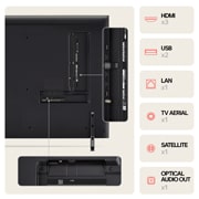 LG 65'' QNED AI 80 - 4K Smart TV (2024), LG QNED TV:n, QNED80:n takanäkymä, portit ja liitäntätiedot, 65QNED80T6A, thumbnail 7