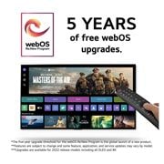 LG 83'' OLED evo AI C4 - 4K TV (2024), 5 vuotta ilmaisia webOS-päivityksiä, joissa on webOS:n uusi ohjelmalogo, webOS-käyttöliittymän kuva ja vastuuvapauslausekkeet, OLED83C44LA, thumbnail 4