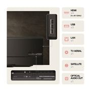 LG 83'' OLED evo AI C4 - 4K TV (2024), LG OLED C4 TV takaapäin, liitännät ja liitäntätiedot, OLED83C44LA, thumbnail 7